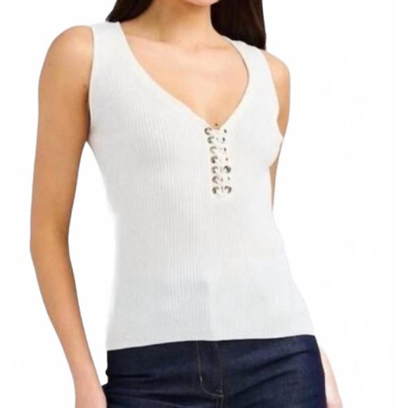 NEW GENERATION LOVE pacey sweater tank in white - Picture 1 of 1